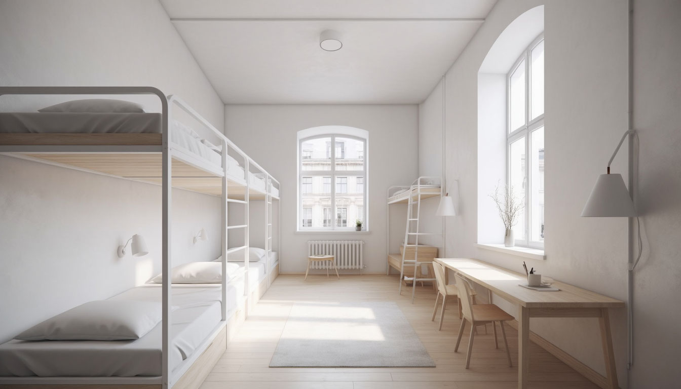 хостел в 2026 белый